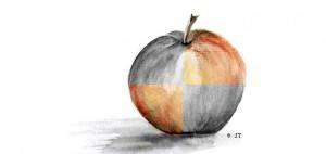 Peindre une pomme à l'aquarelle