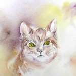 Peindre une tête de chat à l'aquarelle